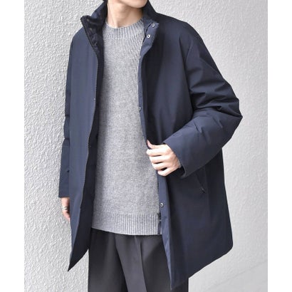 【WEB限定】〈撥水/防風等〉多機能  スタンドカラー ハーフ ダウン コート◆ （ネイビー）｜詳細画像