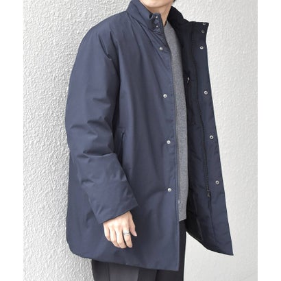 【WEB限定】〈撥水/防風等〉多機能  スタンドカラー ハーフ ダウン コート◆ （ブラック）｜詳細画像