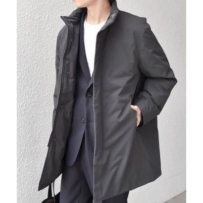 【WEB限定】〈撥水/防風等〉多機能  スタンドカラー ハーフ ダウン コート◆ （ブラック）｜詳細画像