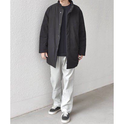 【WEB限定】〈撥水/防風等〉多機能  スタンドカラー ハーフ ダウン コート◆ （チャコールグレー）｜詳細画像