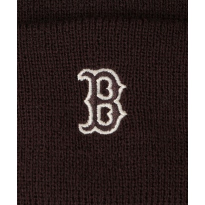 NEW ERA: MLB ベーシック ミニ ロゴ 刺繍 ニットキャップ （ブラウン）｜詳細画像