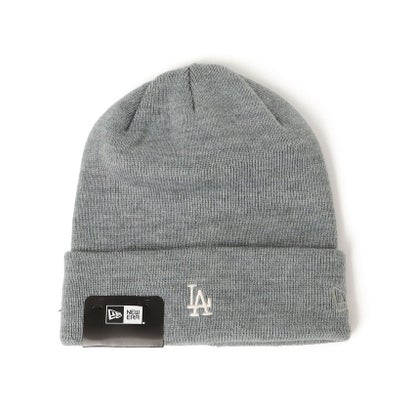 NEW ERA: MLB ベーシック ミニ ロゴ 刺繍 ニットキャップ （グレー）｜詳細画像