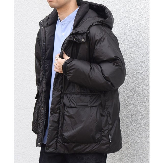 〈撥水/防風〉PERTEX(R) × PRIMALOFT(R) フード ブルゾン◆ （ブラック）