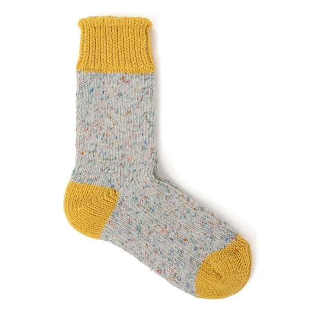 H FOOT WEAR: ネップ ソックス （イエロー）