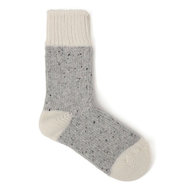 H FOOT WEAR: ネップ ソックス （オフホワイト）