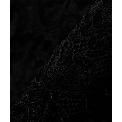 〈手洗い可能〉レース ストレッチ ハイネック カットソー （ブラック）｜詳細画像