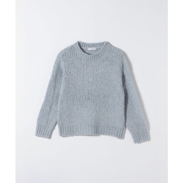 【SHIPS any別注】TRICOTS JEAN MARC:モヘヤ ミックス ニット プルオーバー （ライトブルー）