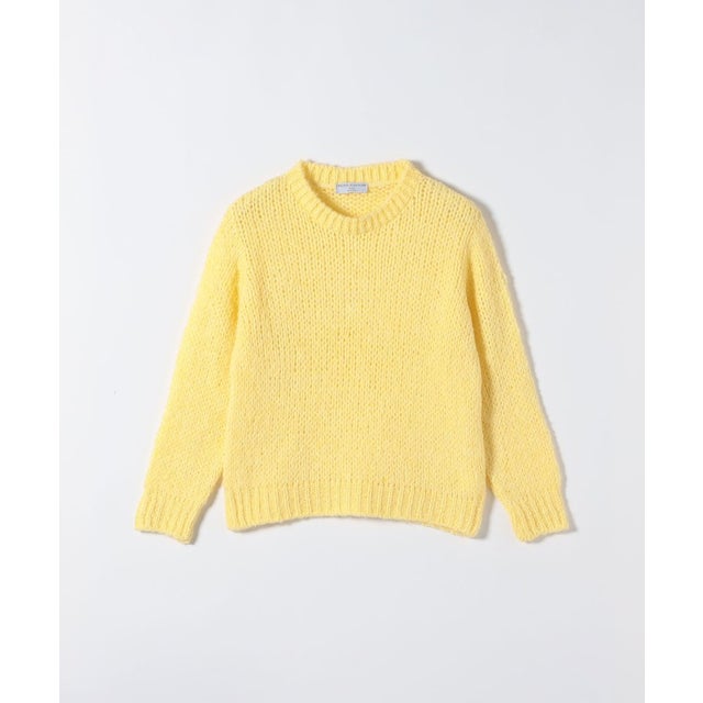 【SHIPS any別注】TRICOTS JEAN MARC:モヘヤ ミックス ニット プルオーバー （イエロー）