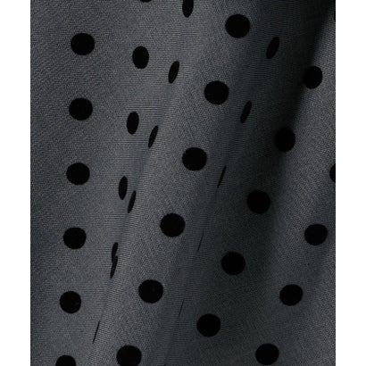 〈洗濯機可能〉フロッキー ドット ティアード シャツ ［NAVY BLUE］ （ブラック）｜詳細画像