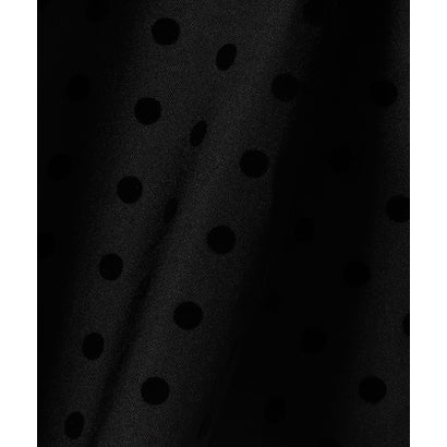 〈洗濯機可能〉フロッキー ドット ティアード シャツ ［NAVY BLUE］ （ブラック）｜詳細画像