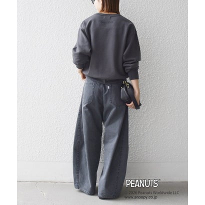 【SHIPS any別注】〈洗濯機可能〉PEANUTS / SNOOPY グラフィック プリント スウェット （チャコールグレー）｜詳細画像