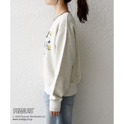 【SHIPS any別注】〈洗濯機可能〉PEANUTS / SNOOPY グラフィック プリント スウェット （チャコールグレー）｜詳細画像
