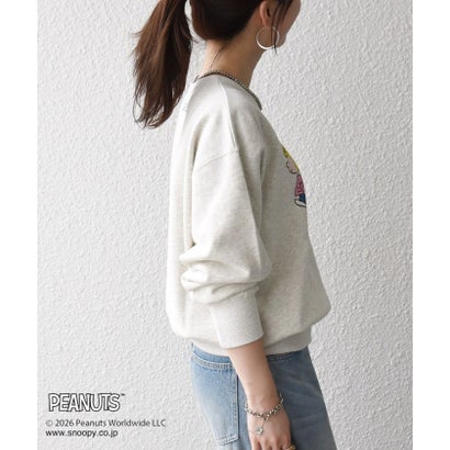 【SHIPS any別注】〈洗濯機可能〉PEANUTS / SNOOPY グラフィック プリント スウェット （チャコールグレー）｜詳細画像