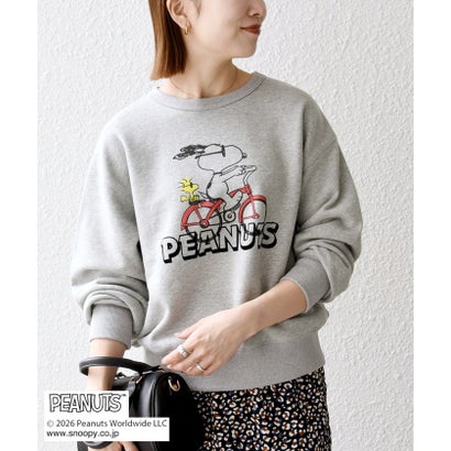 【SHIPS any別注】〈洗濯機可能〉PEANUTS / SNOOPY グラフィック プリント スウェット （ナチュラル）｜詳細画像