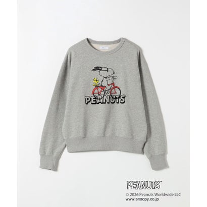 【SHIPS any別注】〈洗濯機可能〉PEANUTS / SNOOPY グラフィック プリント スウェット （ライトグレー）｜詳細画像