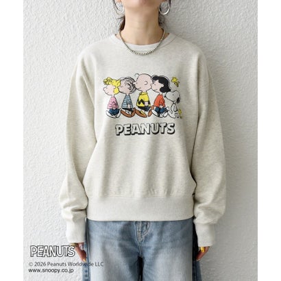 【SHIPS any別注】〈洗濯機可能〉PEANUTS / SNOOPY グラフィック プリント スウェット （ライトグレー）｜詳細画像