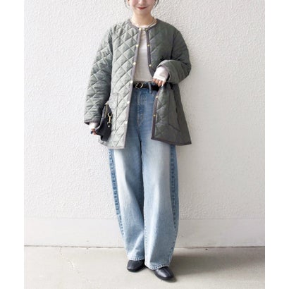 シップス エニィ SHIPS any Traditional Weatherwear: ARKLEY Aライン ミドル ノーカラー コート （ブラウン）｜詳細画像