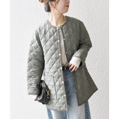 シップス エニィ SHIPS any Traditional Weatherwear: ARKLEY Aライン ミドル ノーカラー コート （ブラウン）｜詳細画像