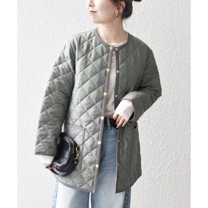 シップス エニィ SHIPS any Traditional Weatherwear: ARKLEY Aライン ミドル ノーカラー コート （ブラウン）｜詳細画像