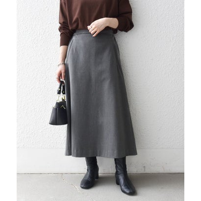 シップス エニィ SHIPS any 〈洗濯機可能〉裏起毛 セミフレア スカート［NAVY BLUE］ （グレー）｜詳細画像