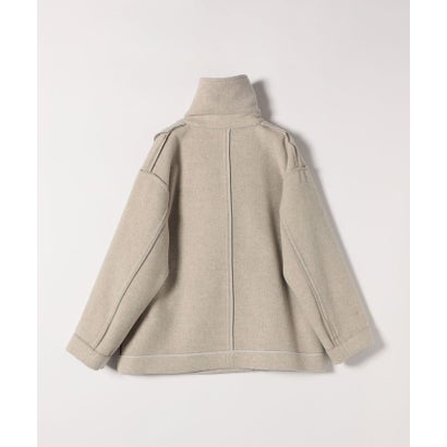 【WEB限定】カシミヤ ミックス テーラード ショート Pコート （ブルー系）｜詳細画像