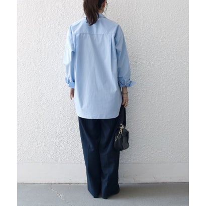 《予約》〈洗濯機可能〉グレンチェック センタープレス イージー ワイド パンツ［NAVY BLUE］ （ネイビー）｜詳細画像
