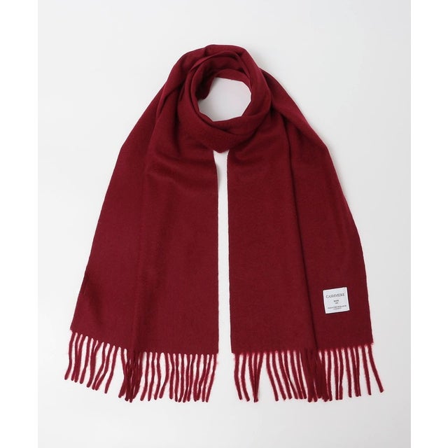 《一部追加・新色予約》【一部WEB限定】カシミヤ 100% マフラー◆ （ワイン）
