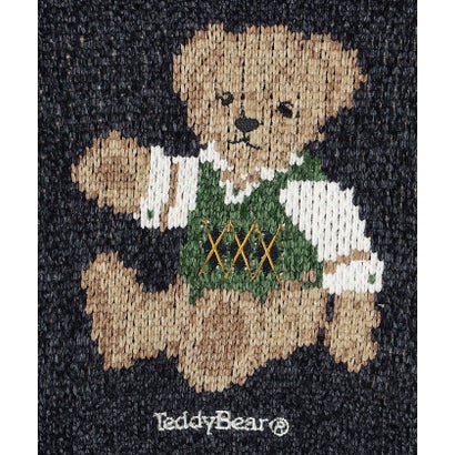 【一部WEB限定】100～140cm / 〈洗濯機可能〉TeddyBear(R) ジャカード モール ニット （ライトブルー）｜詳細画像