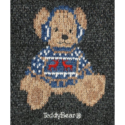 【一部WEB限定】100～140cm / 〈洗濯機可能〉TeddyBear(R) ジャカード モール ニット （ライトブルー）｜詳細画像