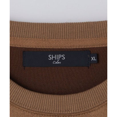 シップスカラーズ SHIPS Colors 〈洗濯機可能〉ポリエステル フェイクスエード ロゴ 刺繍 スウェット （ナチュラル）｜詳細画像