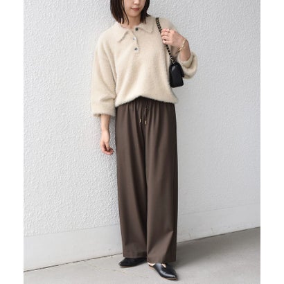 シップスカラーズ SHIPS Colors 〈手洗い可能〉シャギー ポロ ニット◇ （ダークグレー）｜詳細画像