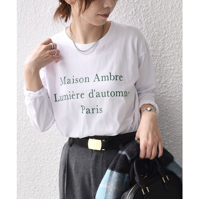 〈洗濯機可能〉レタリング ロゴ プリント TEE （グリーン）