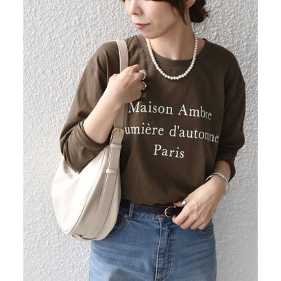 シップスカラーズ SHIPS Colors 〈洗濯機可能〉レタリング ロゴ プリント TEE （ブラウン）｜詳細画像