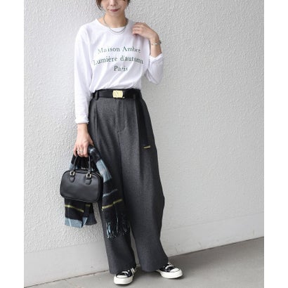 シップスカラーズ SHIPS Colors 〈洗濯機可能〉レタリング ロゴ プリント TEE （ブラウン）｜詳細画像