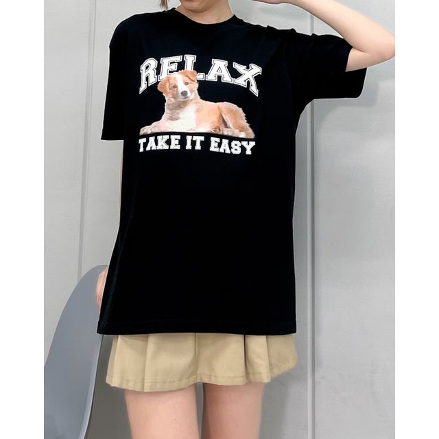 
                    RELAX シートプリントTシャツ （ブラック）