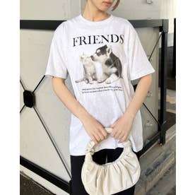 FRIENDS シートプリントTシャツ （白杢）