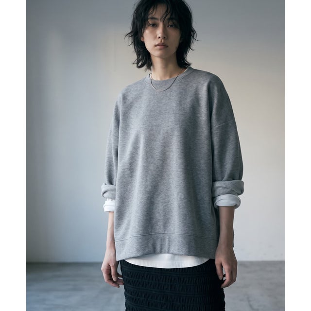 【BLK001】ポンチオーバーサイズプルオーバー （グレー）