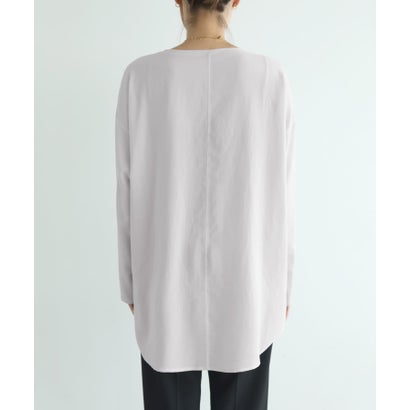 スタイルデリ STYLE DELI 【selection】パウダリージョーゼット長袖ブラウスTシャツ （ライトグレー）｜詳細画像