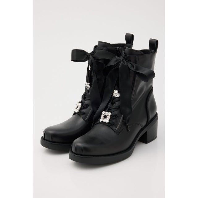 アンナレースアップブーツ BLK