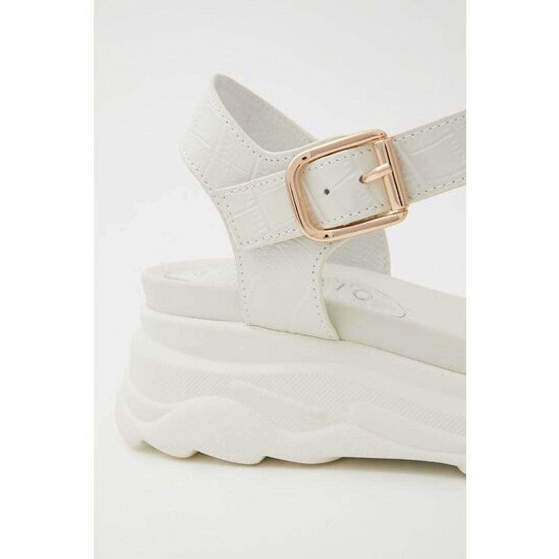 STACCATO プレッピーアンティークチェーンサンダル BLK -靴 