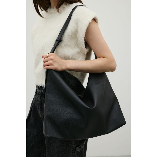 ワンハンドルビッグショルダーバッグ BLK