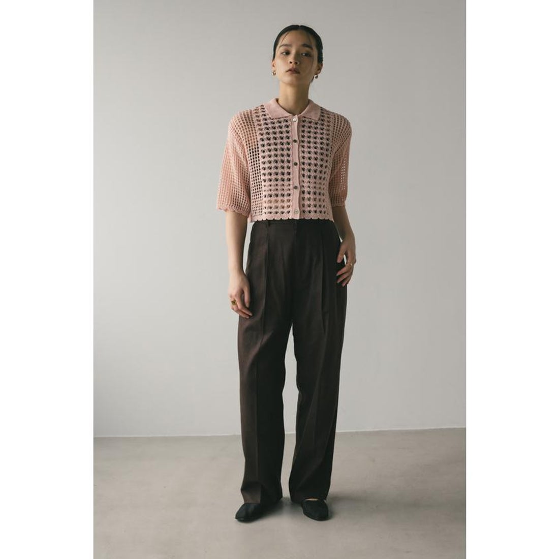 スタイルミキサー STYLEMIXER リネンミックス2タックパンツ （BRN 