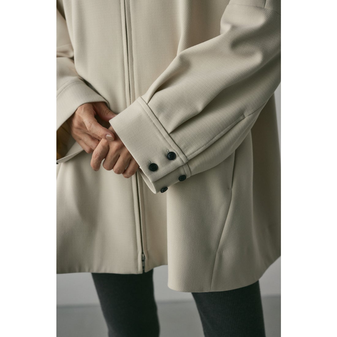 STYLEMIXER タックスリーブテントラインジャケット GRY -ファッション 