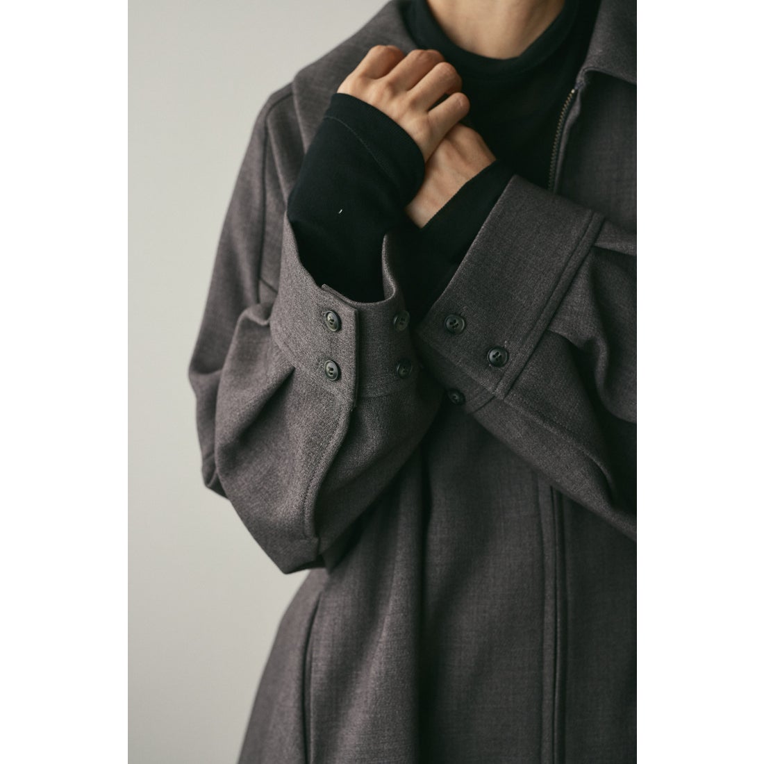 STYLEMIXER タックスリーブテントラインジャケット GRY -ファッション 
