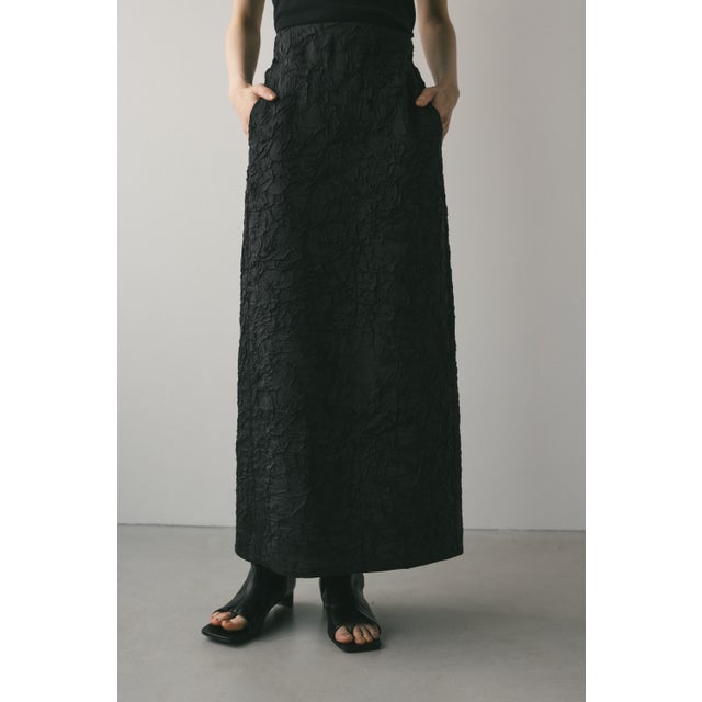 ワッシャーペンシルスカート BLK