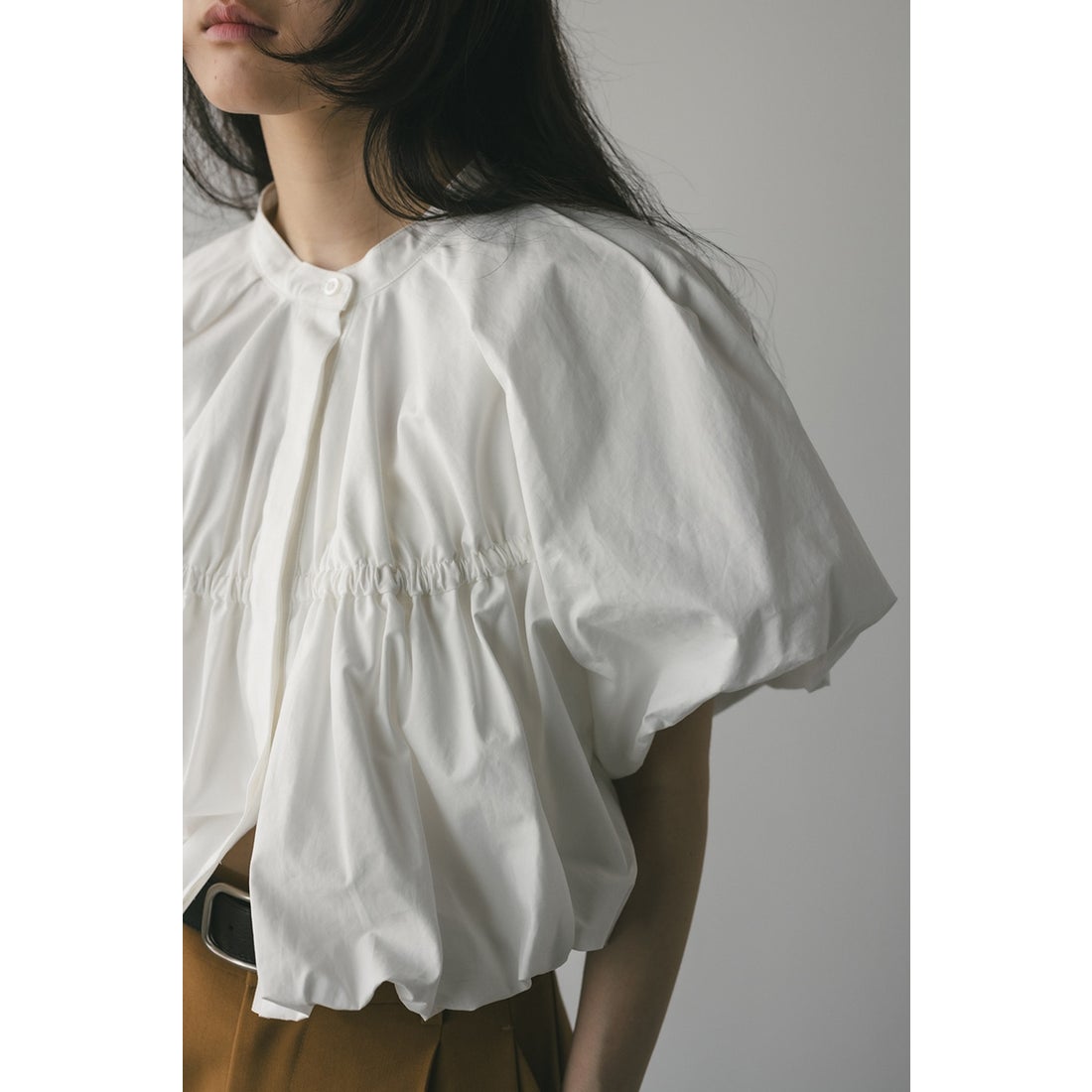 STYLEMIXER ギャザーショートブラウス BLK -ファッション通販 FASHION 