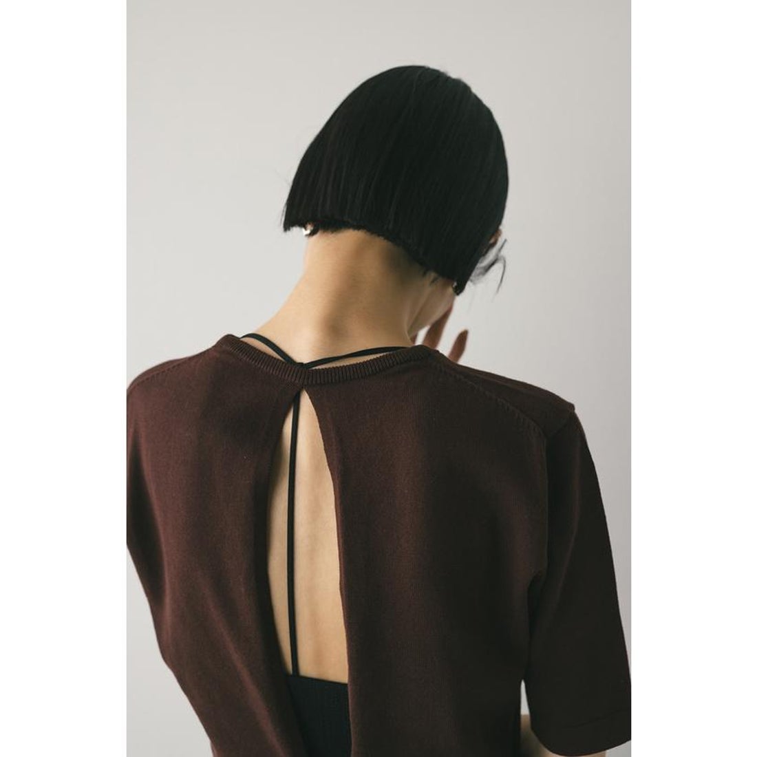 スタイルミキサー STYLEMIXER バックスリットニット （BLK