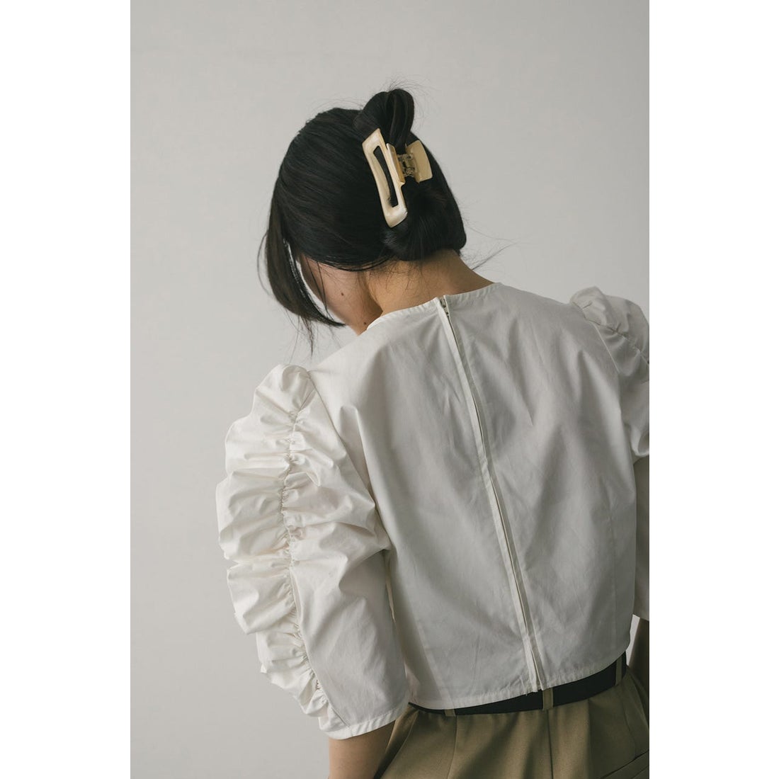 スタイルミキサー STYLEMIXER ショルダーギャザーブラウス （WHT 