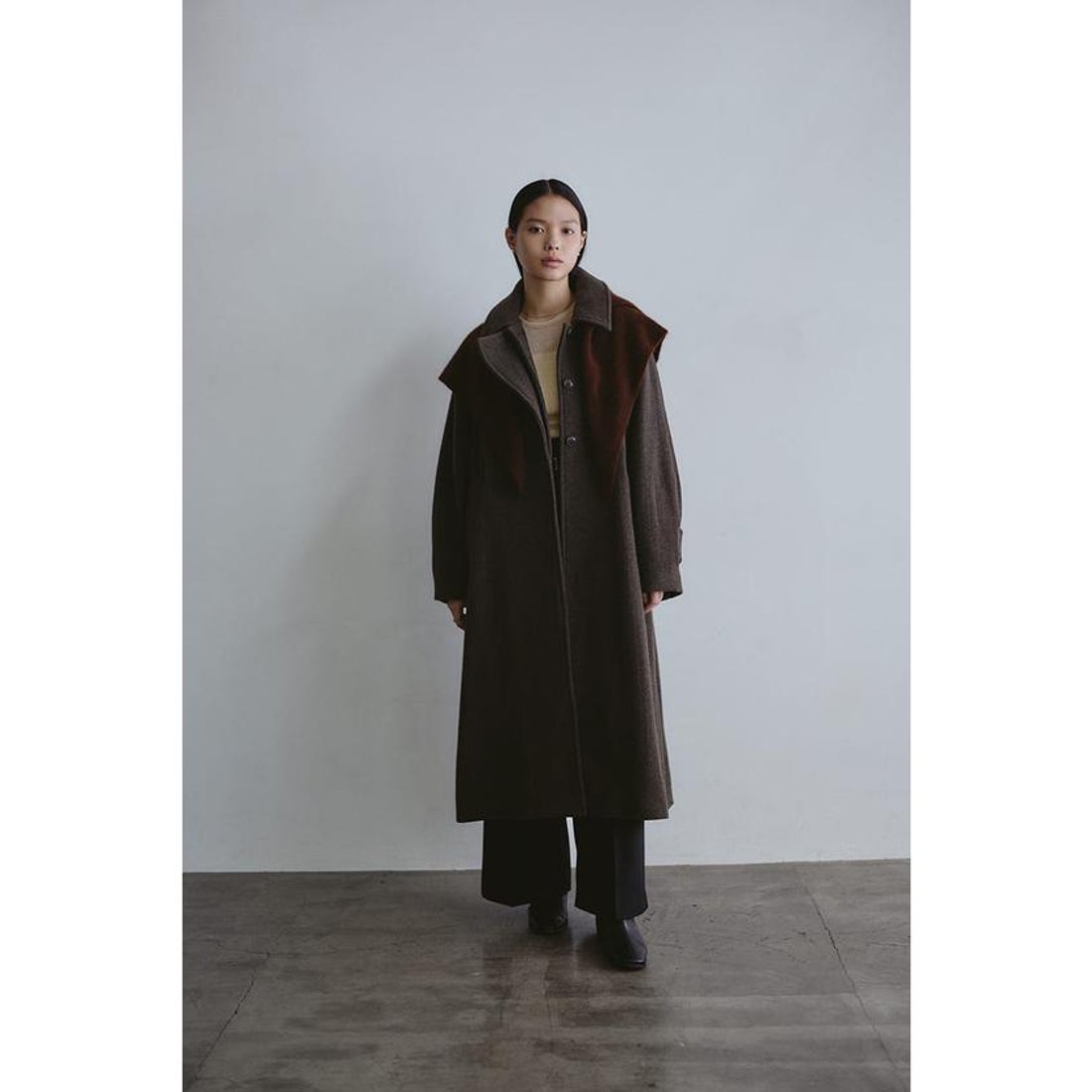 スタイルミキサー STYLEMIXER 2WAYウールロングコート （BRN 