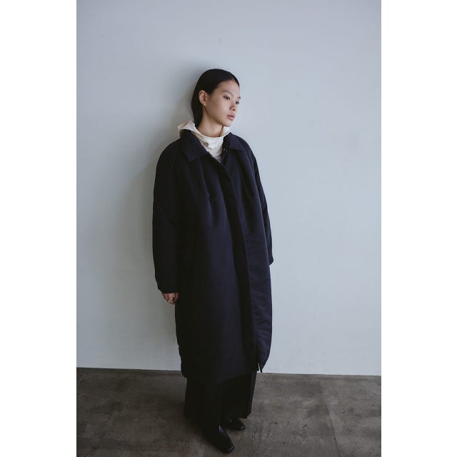 パッファーロングコート BLK